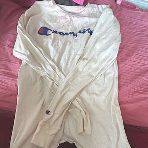 Long sleeve champion logo Tshirt